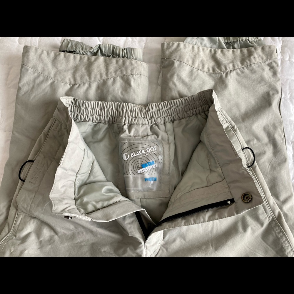 Youth Black Dot Snow Pants Size Medium